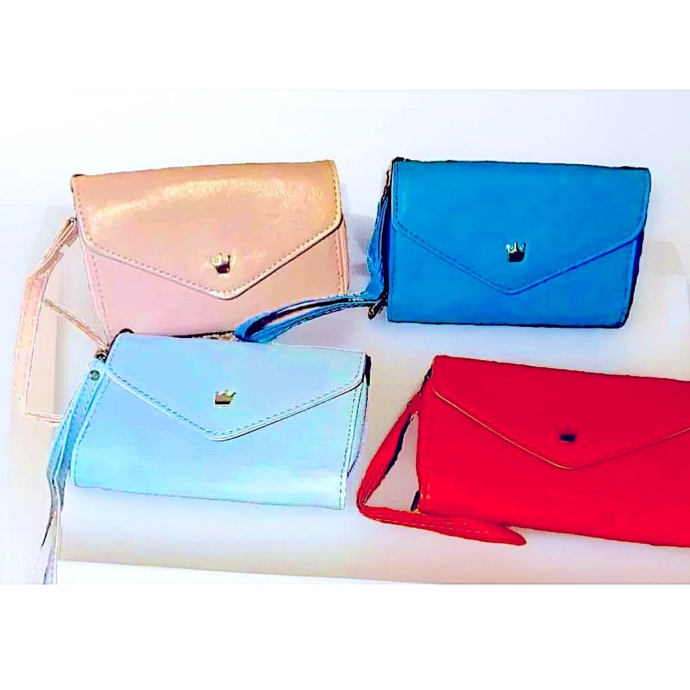 👑CROWN SMART POUCH.K👑 4 DIFFERENT COLORS OF WALLET WRISTLETS W/ REMOVABLE STRAP